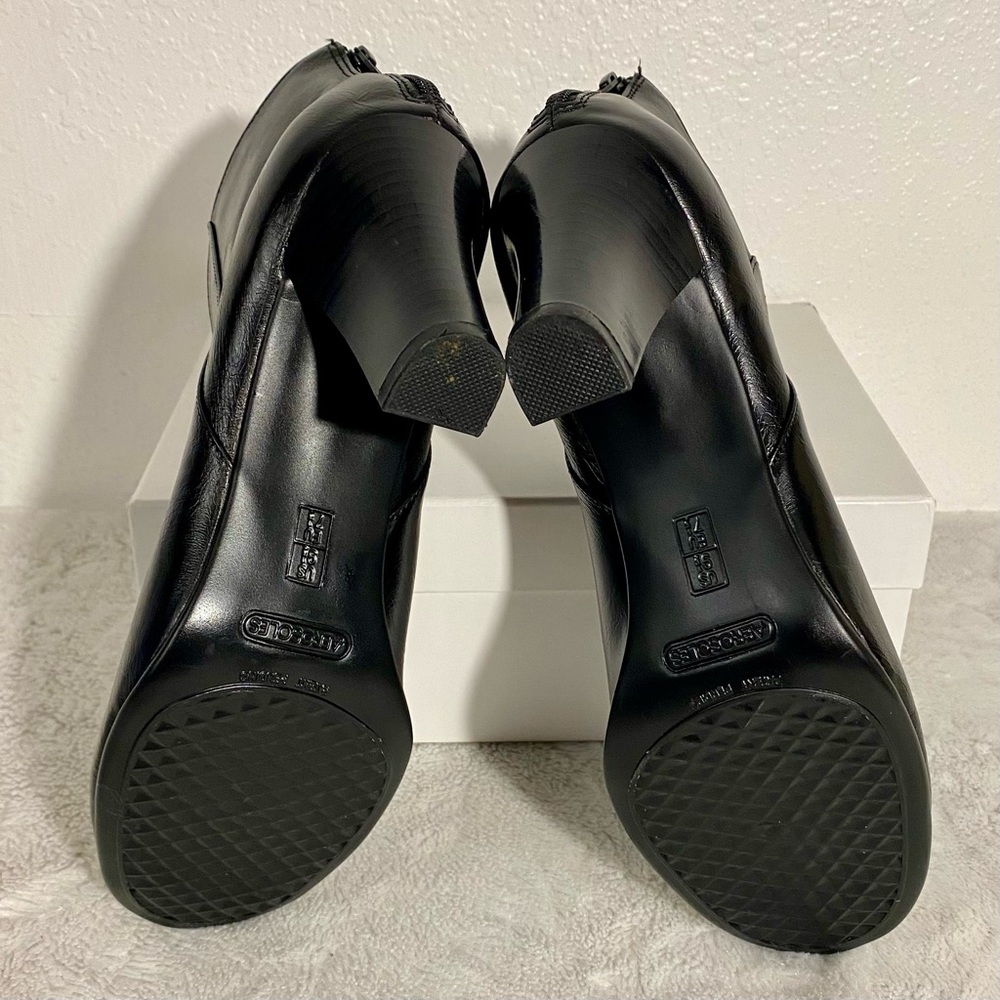 Aerosoles Gum Drop Black Faux Leather Ankle Booties Women’s Size 9.5M - Picture 8 of 11